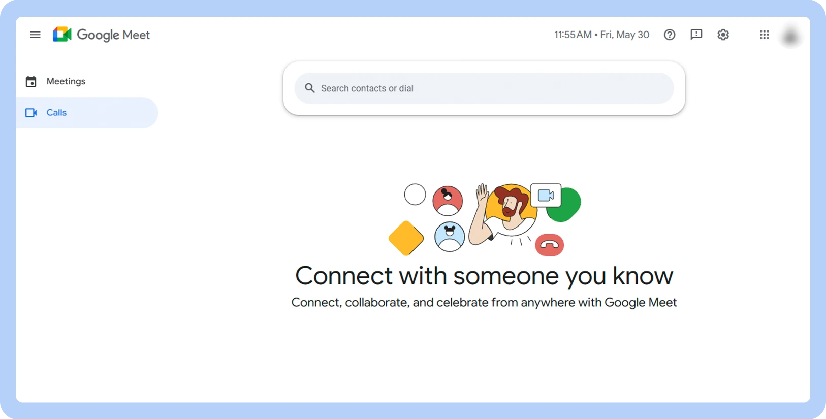 Screenshot of Google Meet website