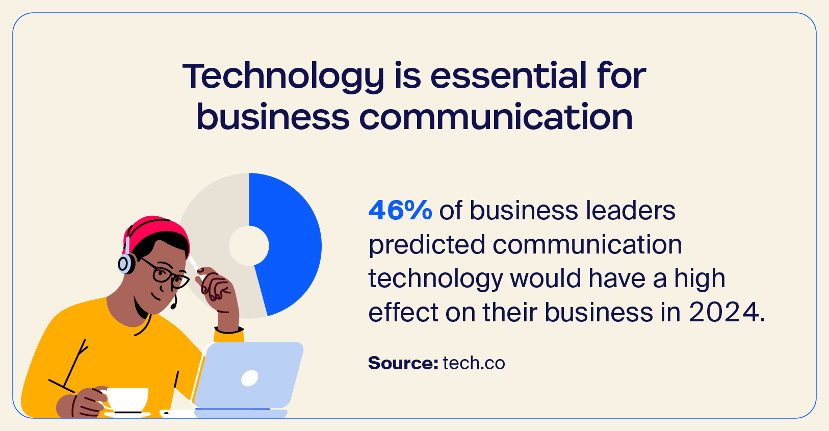 illustration of how technology provides connection opportunities in the workplace