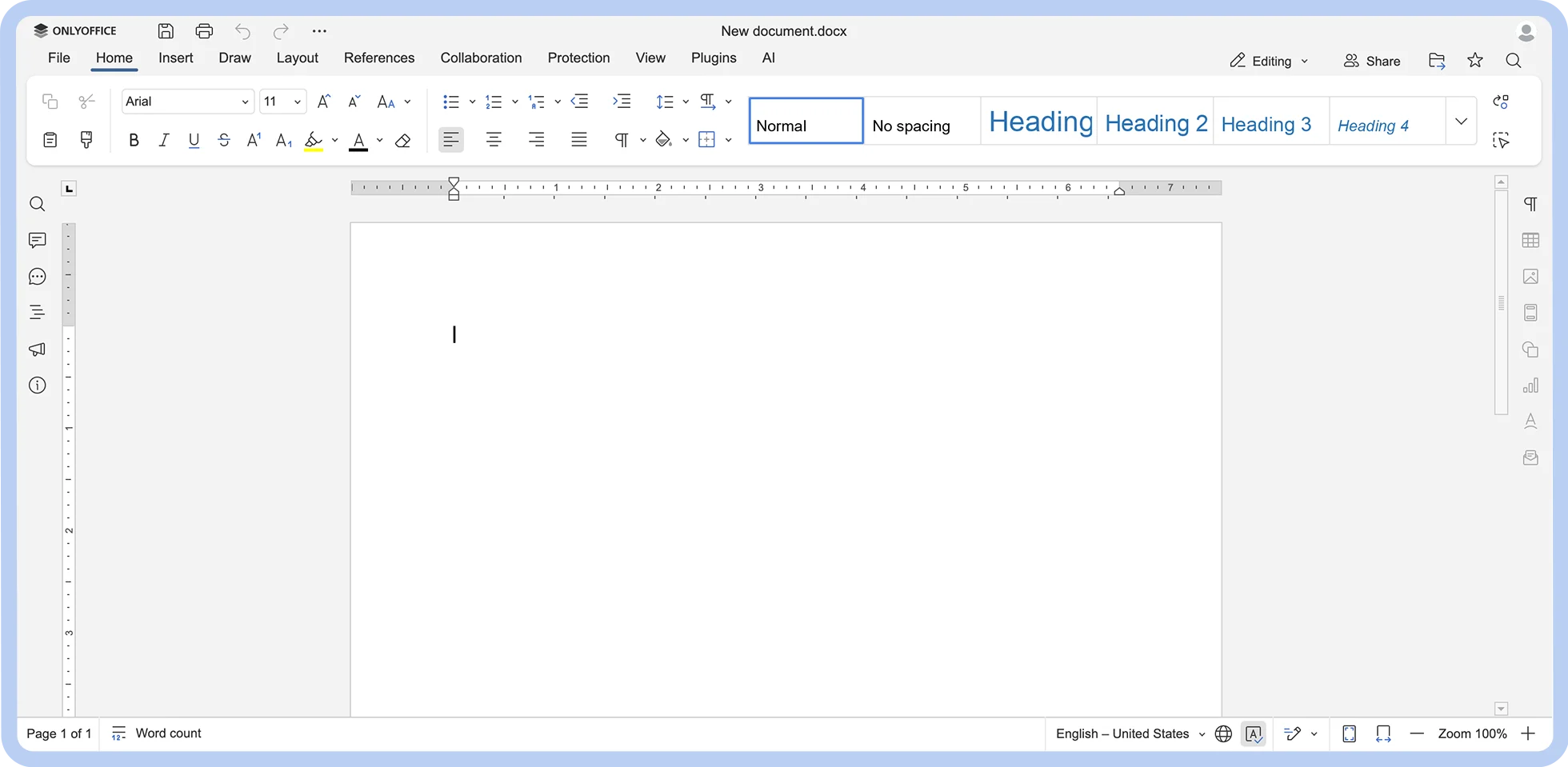 A screenshot of OnlyOffice.